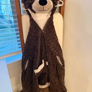 Brown Bear Hooded Blanket
